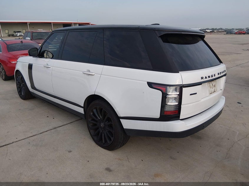 Vin: salgw3tf8fa209321, lot: 46679585, land rover range rover 5.0l v8 supercharged autobiography black 20153