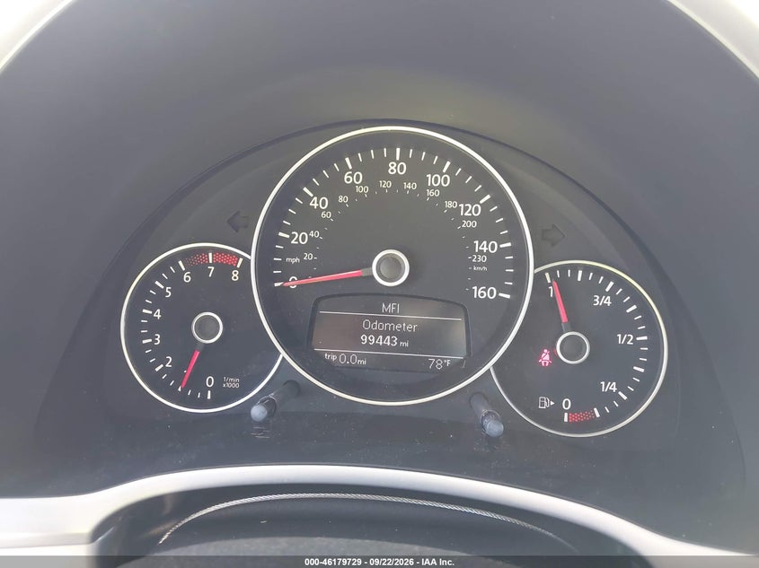 VOLKSWAGEN BEETLE 2012 VIN 3VWJP7AT9CM634326