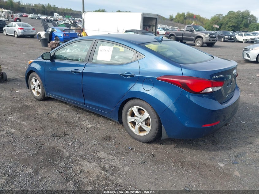 Vin: kmhdh4ae8fu280033, lot: 46679598, hyundai elantra se 20153