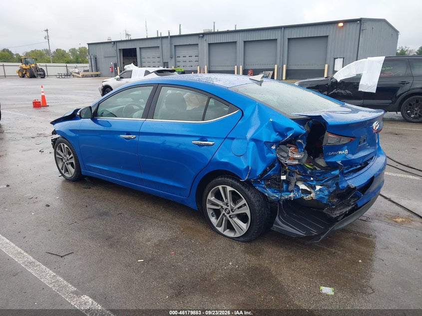 Vin: 5npd84lf8hh064948, lot: 46679743, hyundai elantra limited 20173