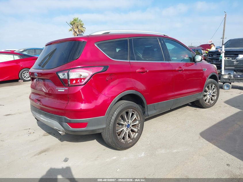 Vin: 1fmcu0j98hue16411, lot: 46679867, ford escape titanium 20174