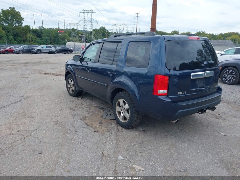 Vin: 5fnyf4h69bb073423, lot: 46680047, honda pilot ex-l 20113