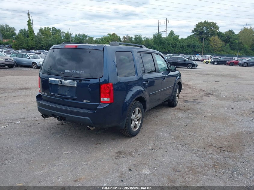 Vin: 5fnyf4h69bb073423, lot: 46680047, honda pilot ex-l 20114