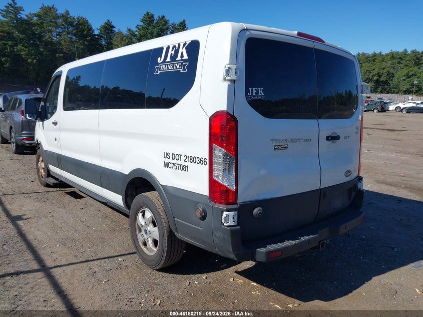 Vin: 1fbzx2zm6kka54449, lot: 46680075, ford transit-350 xlt 20193