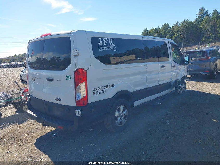 Vin: 1fbzx2zm6kka54449, lot: 46680075, ford transit-350 xlt 20194