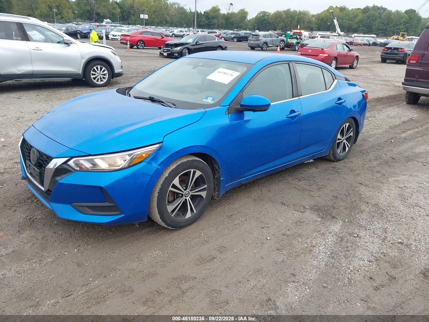 2020 Nissan Sentra Sv Xtronic Cvt, Right Rear, IAAI, VIN 3N1AB8CV6LY209955 — photo 2