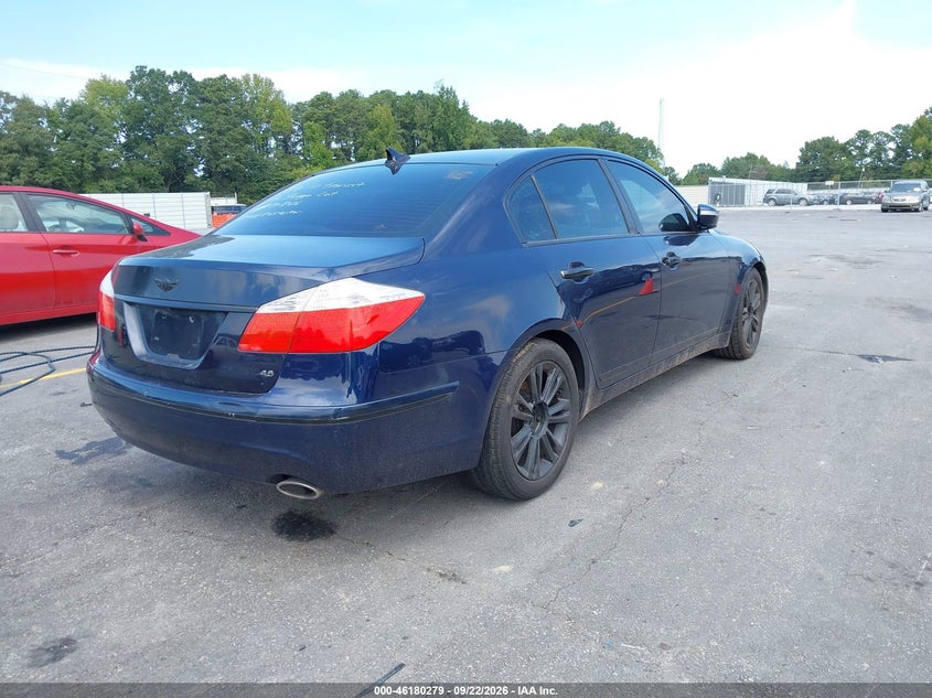 Vin: kmhgc4df7au100663, lot: 46680139, hyundai genesis 4.6 20104