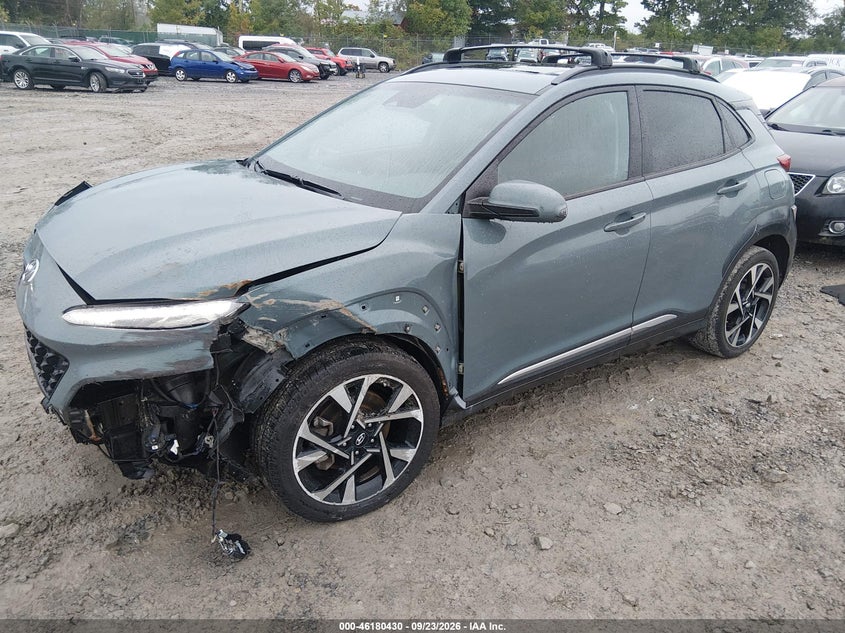 Vin: km8k5ca31nu782986, lot: 46680290, hyundai kona limited 20222