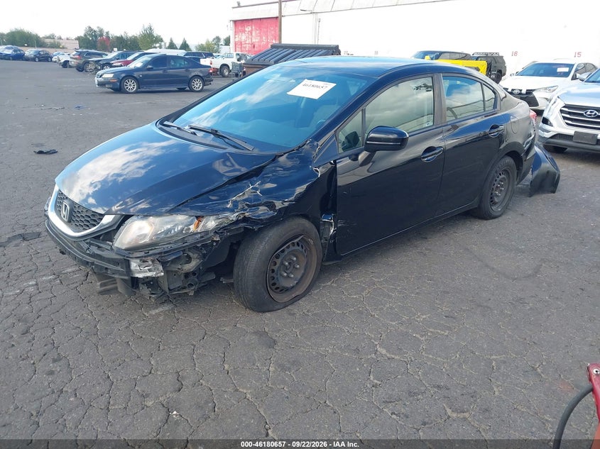 Vin: 19xfb2f55fe269789, lot: 46680517, honda civic lx 20152