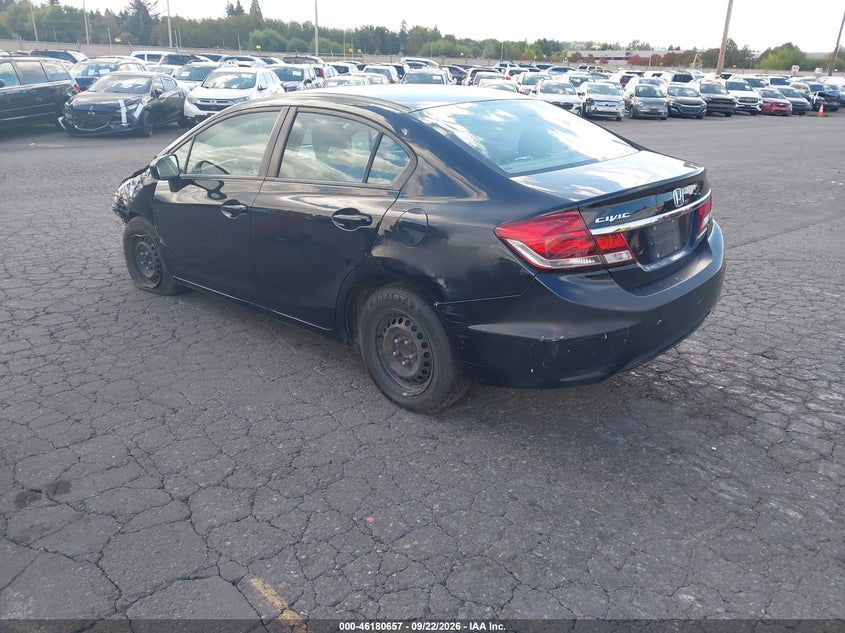 Vin: 19xfb2f55fe269789, lot: 46680517, honda civic lx 20153
