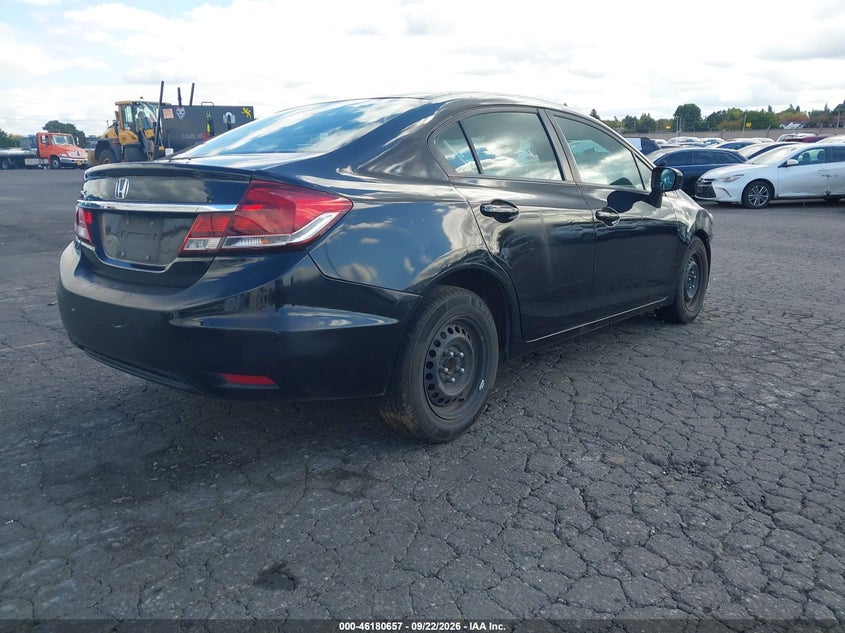 Vin: 19xfb2f55fe269789, lot: 46680517, honda civic lx 20154