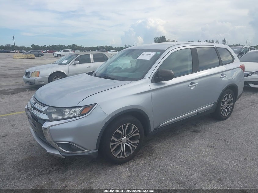 Vin: ja4ad2a39gz037898, lot: 46680523, mitsubishi outlander es 20162