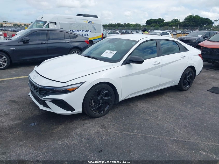 Vin: kmhlm4dg7tu133203, lot: 46680657, hyundai elantra sel sport 20262