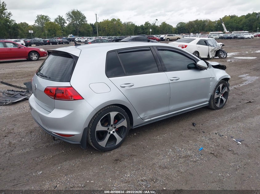 Vin: 3vw5t7au5gm019705, lot: 46680694, volkswagen golf gti se 4-door 20164