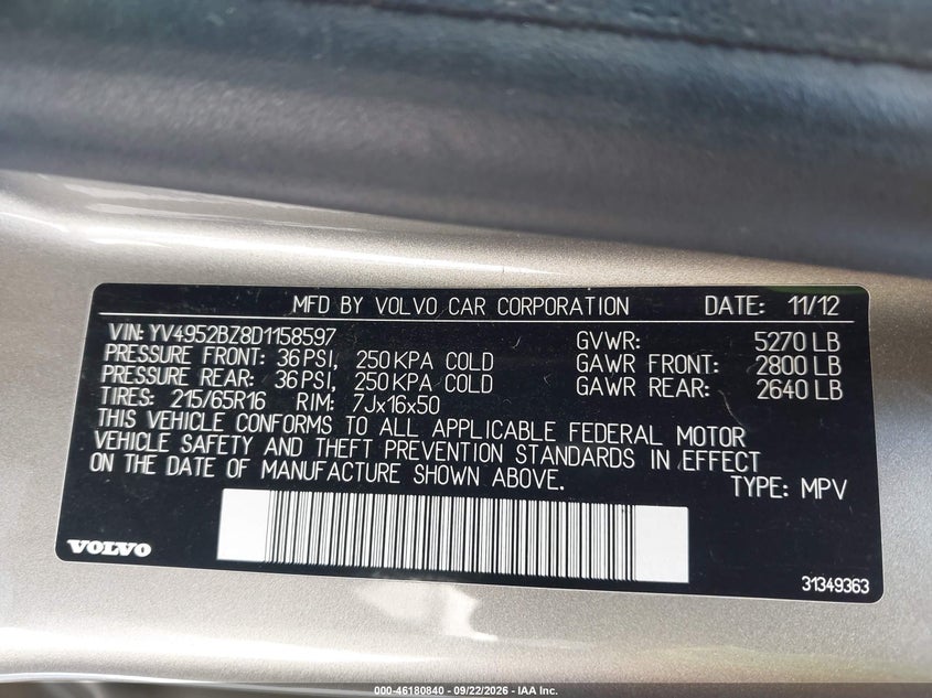 2013 VOLVO XC70 3.2 PREMIER · Фото 9