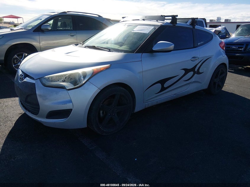 Vin: kmhtc6ad6du151475, lot: 46680705, hyundai veloster base w/black 20132