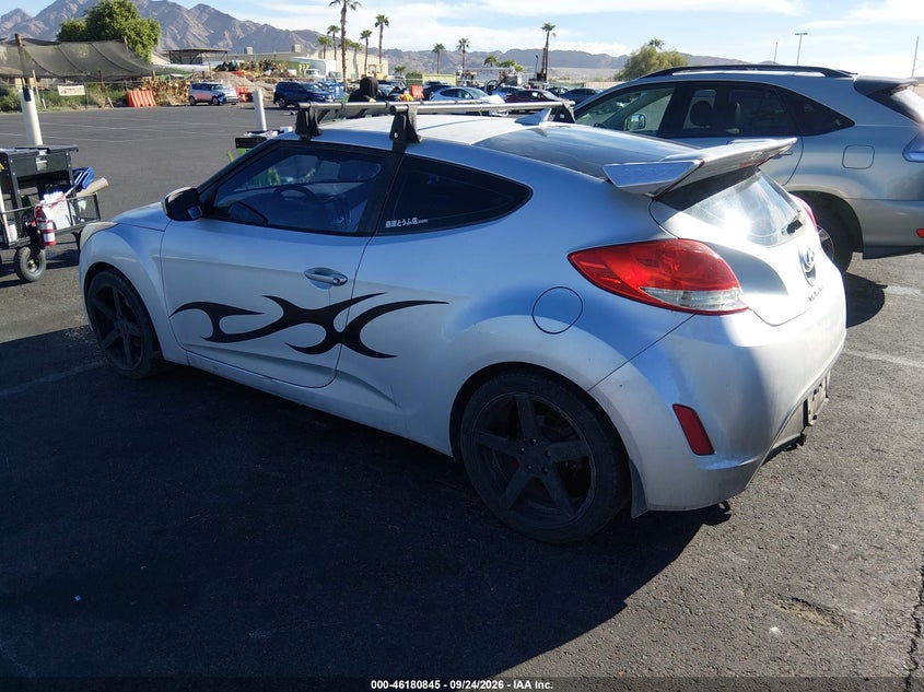 Vin: kmhtc6ad6du151475, lot: 46680705, hyundai veloster base w/black 20133