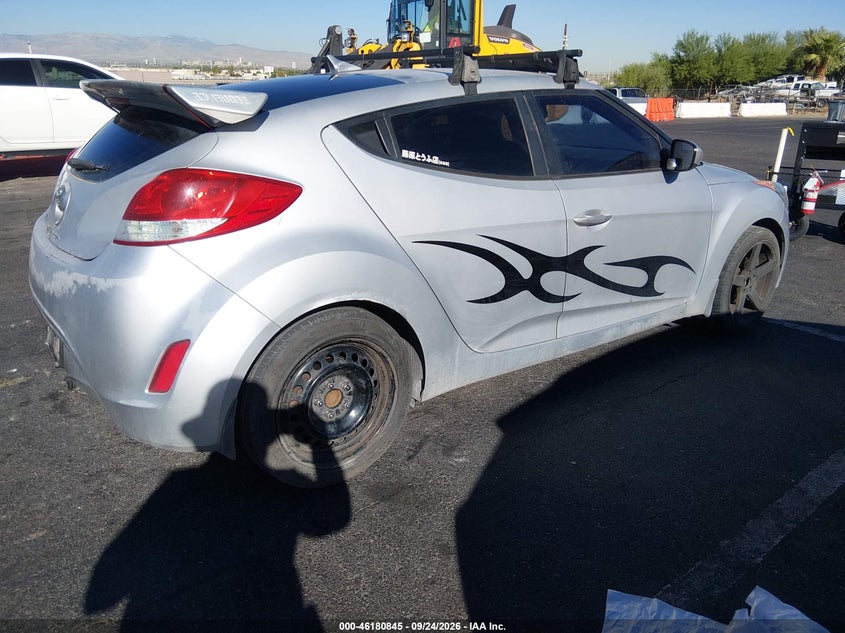 Vin: kmhtc6ad6du151475, lot: 46680705, hyundai veloster base w/black 20134