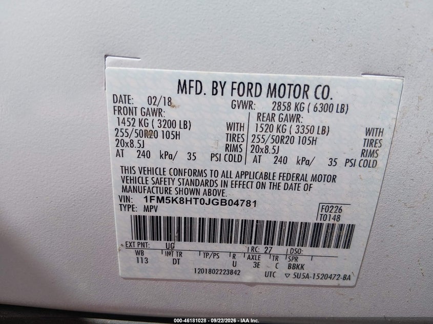 2018 FORD EXPLORER PLATINUM · Фото 9