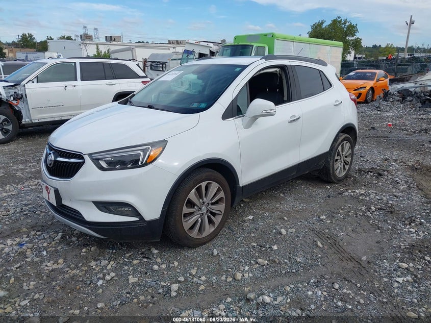 Vin: kl4cjcsbxhb013567, lot: 46680920, buick encore essence 20172