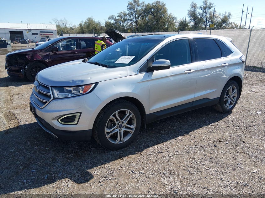 Vin: 2fmtk4k95fbb13469, lot: 46681047, ford edge titanium 20152