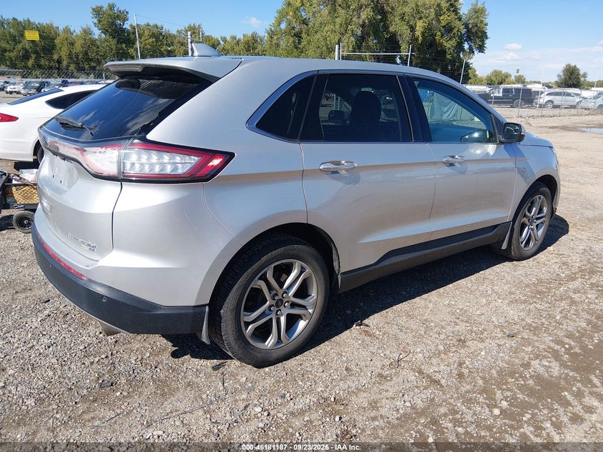 Vin: 2fmtk4k95fbb13469, lot: 46681047, ford edge titanium 20154