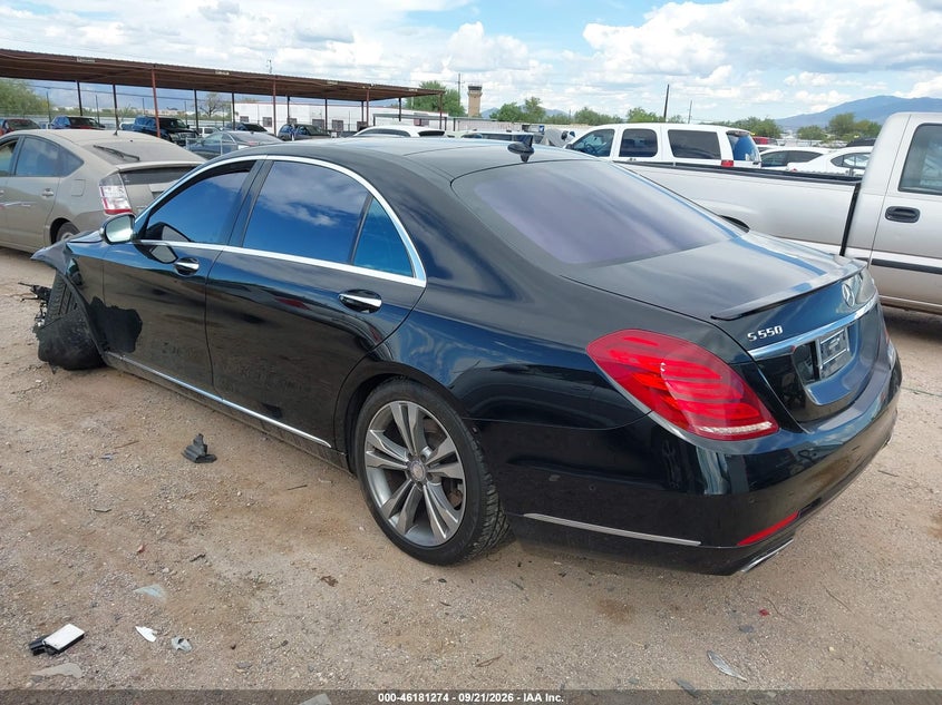 Vin: wddug8fb4fa098057, lot: 46681134, mercedes-benz s 550 4matic 20153