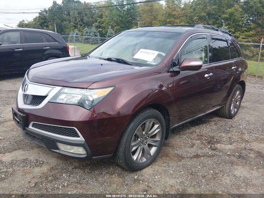 2013 Acura MDX, Затоплення, IAAI, VIN 2HNYD2H6XDH502909 — фото 2