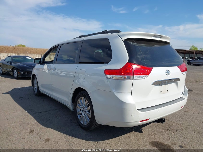 Vin: 5tddk3dc9bs029840, lot: 46681363, toyota sienna limited 20113