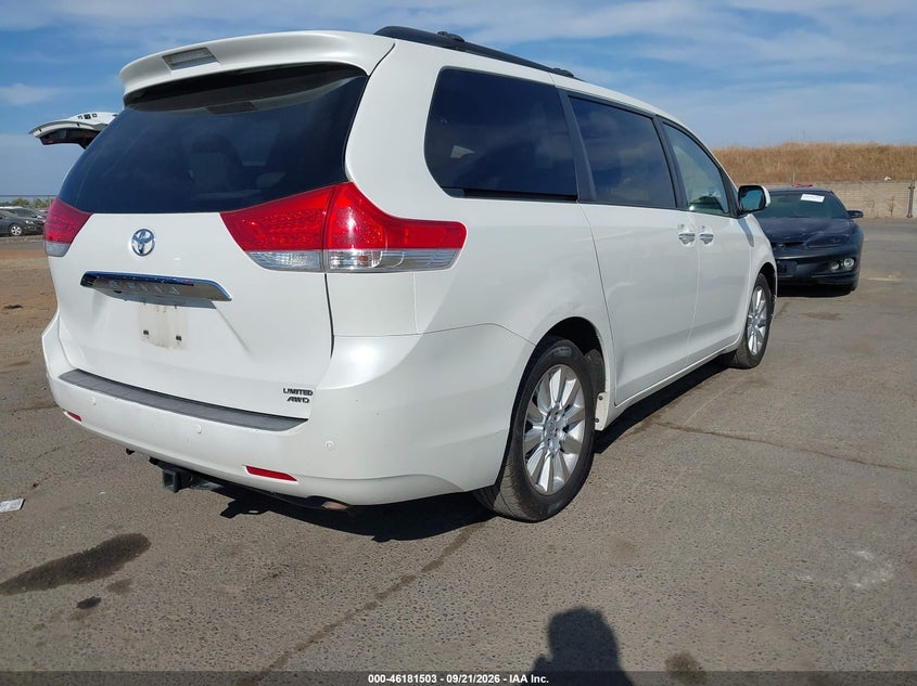 Vin: 5tddk3dc9bs029840, lot: 46681363, toyota sienna limited 20114