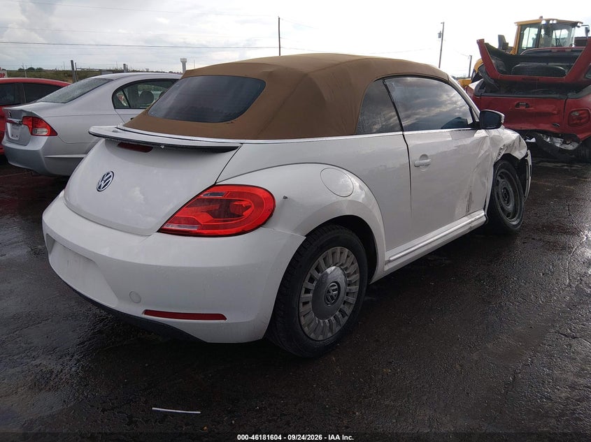 Vin: 3vw5x7at6dm815564, lot: 46681464, volkswagen beetle 2.5l 20134