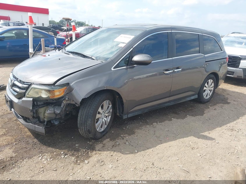 Vin: 5fnrl5h62fb001312, lot: 46681528, honda odyssey ex-l 20152