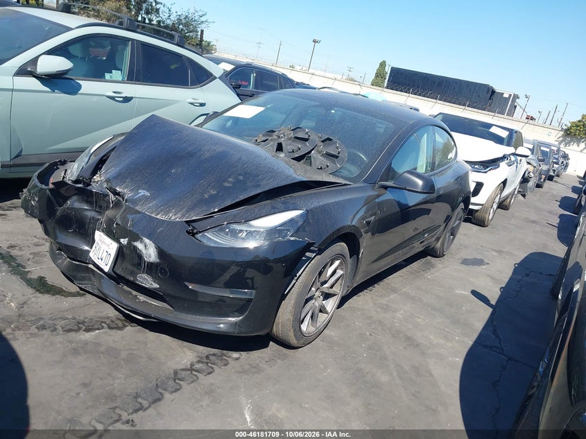 Vin: 5yj3e1ea2pf598545, lot: 46681569, tesla model 3 rear-wheel drive 20232