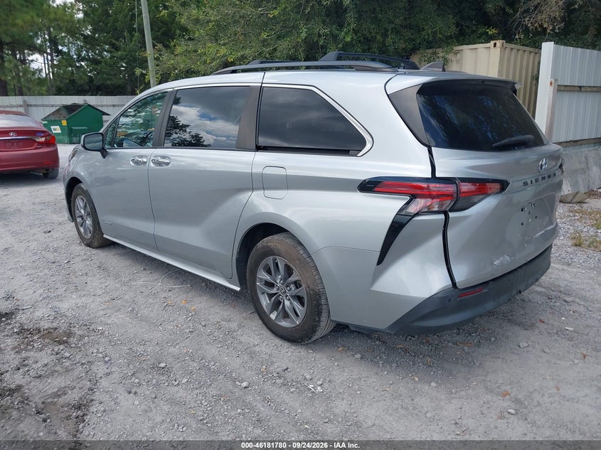 Vin: 5tdjrkec2ms066478, lot: 46681640, toyota sienna xle 20213