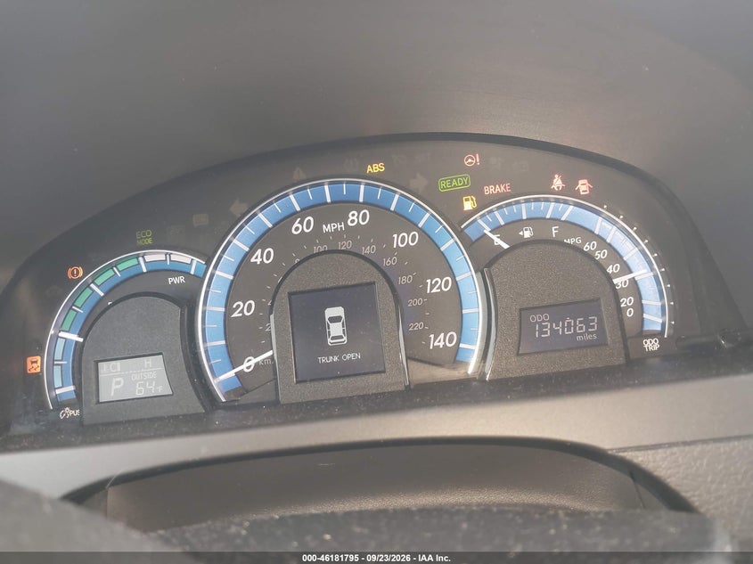 TOYOTA CAMRY HYBRID 2013 VIN 4T1BD1FK5DU066906