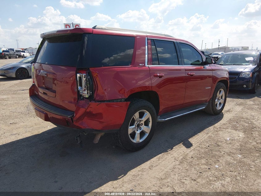 Vin: 1gks1bkc0fr108619, lot: 46681799, gmc yukon slt 20154