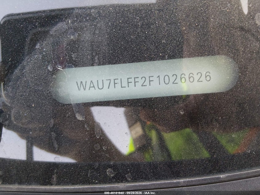 AUDI A3 2015 VIN WAU7FLFF2F1026626