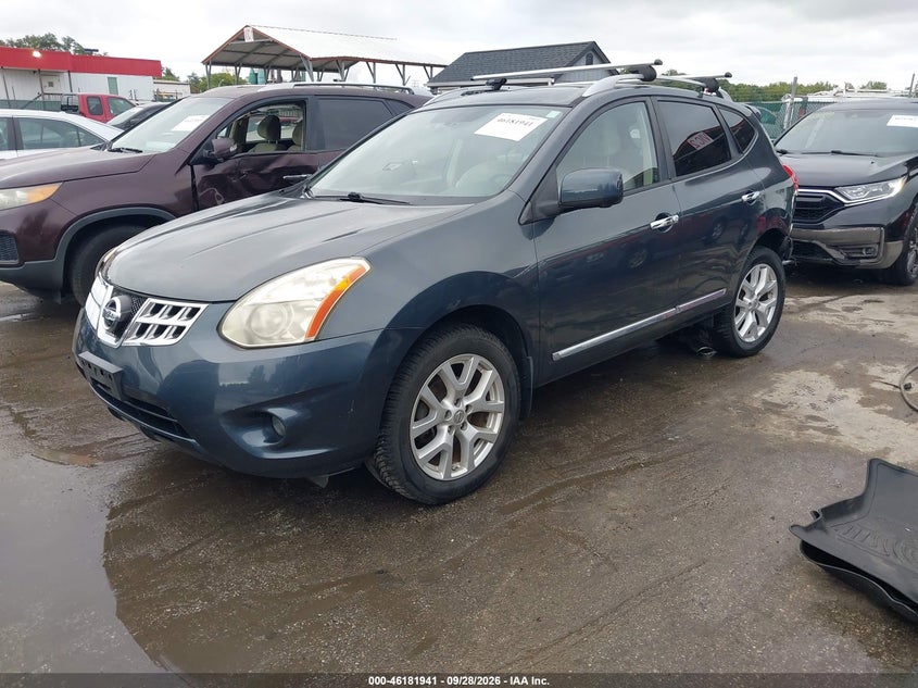 2013 Nissan Rogue Sv W/Sl Pkg, Удар сзади, IAAI, VIN JN8AS5MV9DW102163 — фото 2