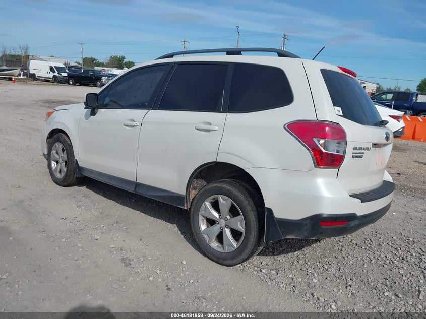 Vin: jf2sjadc2fh582226, lot: 46681818, subaru forester 2.5i premium 20153