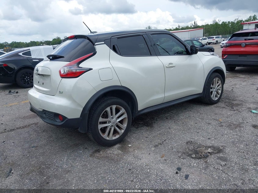 Vin: jn8af5mrxft505497, lot: 46681849, nissan juke sv 20154