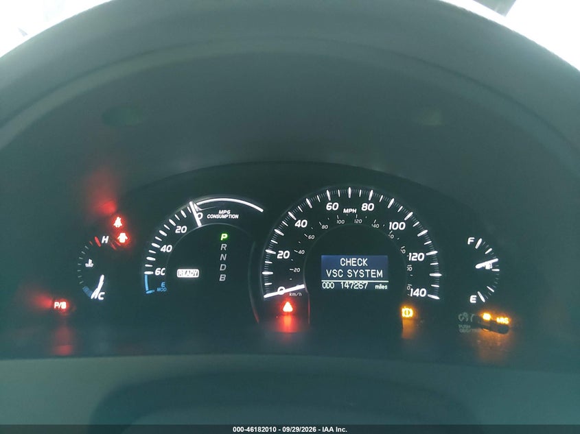 TOYOTA CAMRY HYBRID 2008 VIN 4T1BB46K78U050994