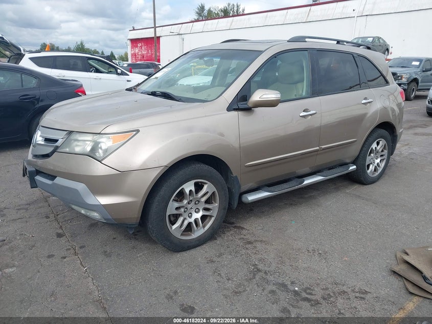 2008 Acura MDX, Правий зад, IAAI, VIN 2HNYD28388H520367 — фото 2