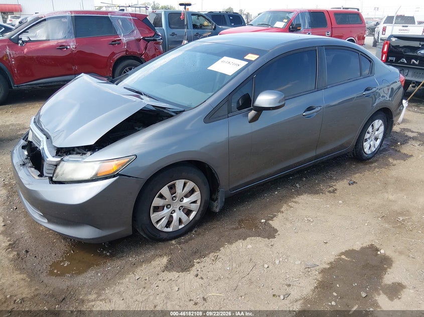 Vin: 19xfb2f54ce090204, lot: 46681968, honda civic lx 20122