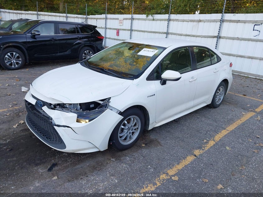 Vin: jtdeamde6mj033312, lot: 46682049, toyota corolla hybrid le 20212