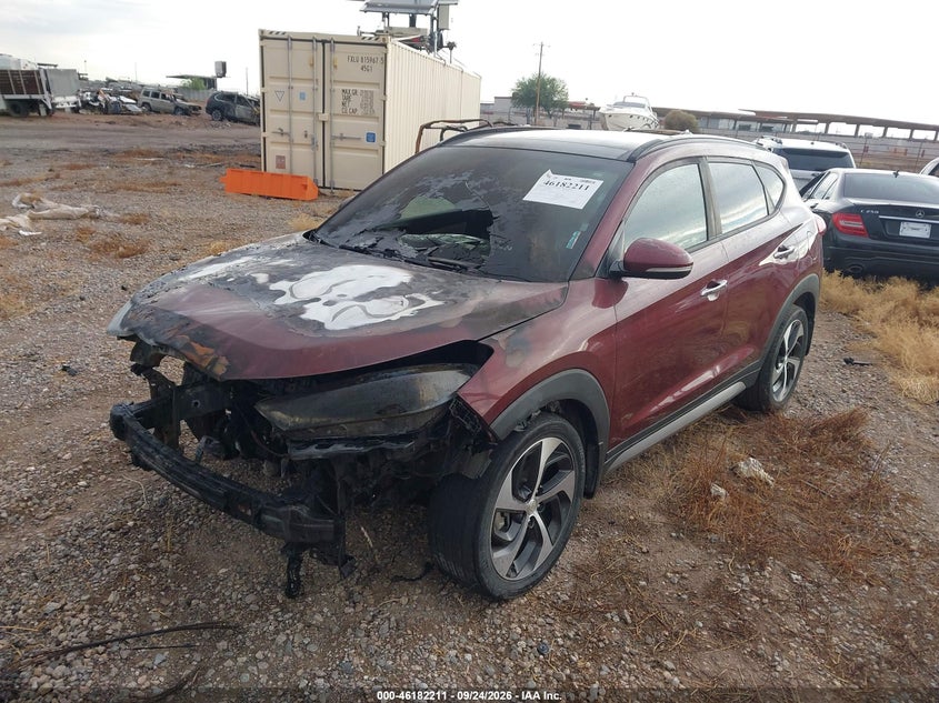 Vin: km8j33a20hu335983, lot: 46682071, hyundai tucson limited 20172