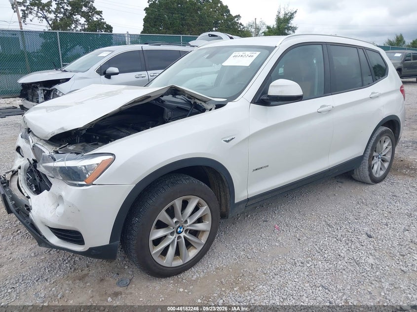 2016 BMW X3 xDrive28I, Front End, IAAI, VIN 5UXWX9C54G0D66962 — photo 2