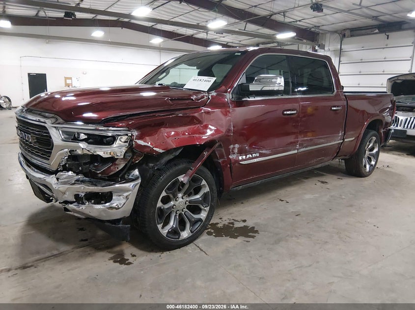 Vin: 1c6srfpt7ln320318, lot: 46682260, ram 1500 limited  4x4 6'4 box 20202
