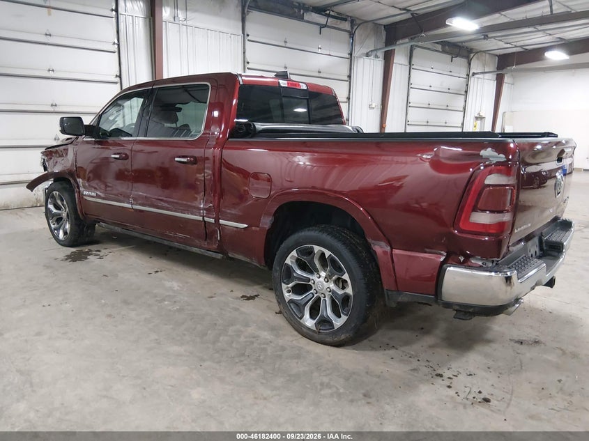 Vin: 1c6srfpt7ln320318, lot: 46682260, ram 1500 limited  4x4 6'4 box 20203
