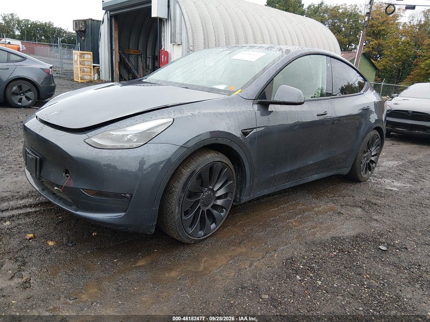 Vin: 7saygdef2pf787731, lot: 46682337, tesla model y performance dual motor all-wheel drive 20232