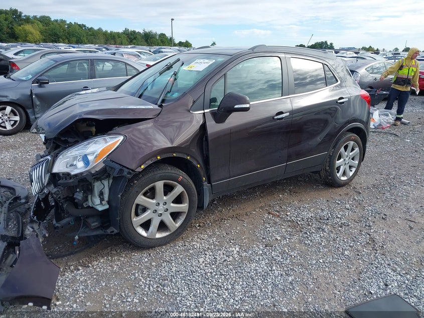 Vin: kl4cjgsbxfb211019, lot: 46682351, buick encore leather 20152